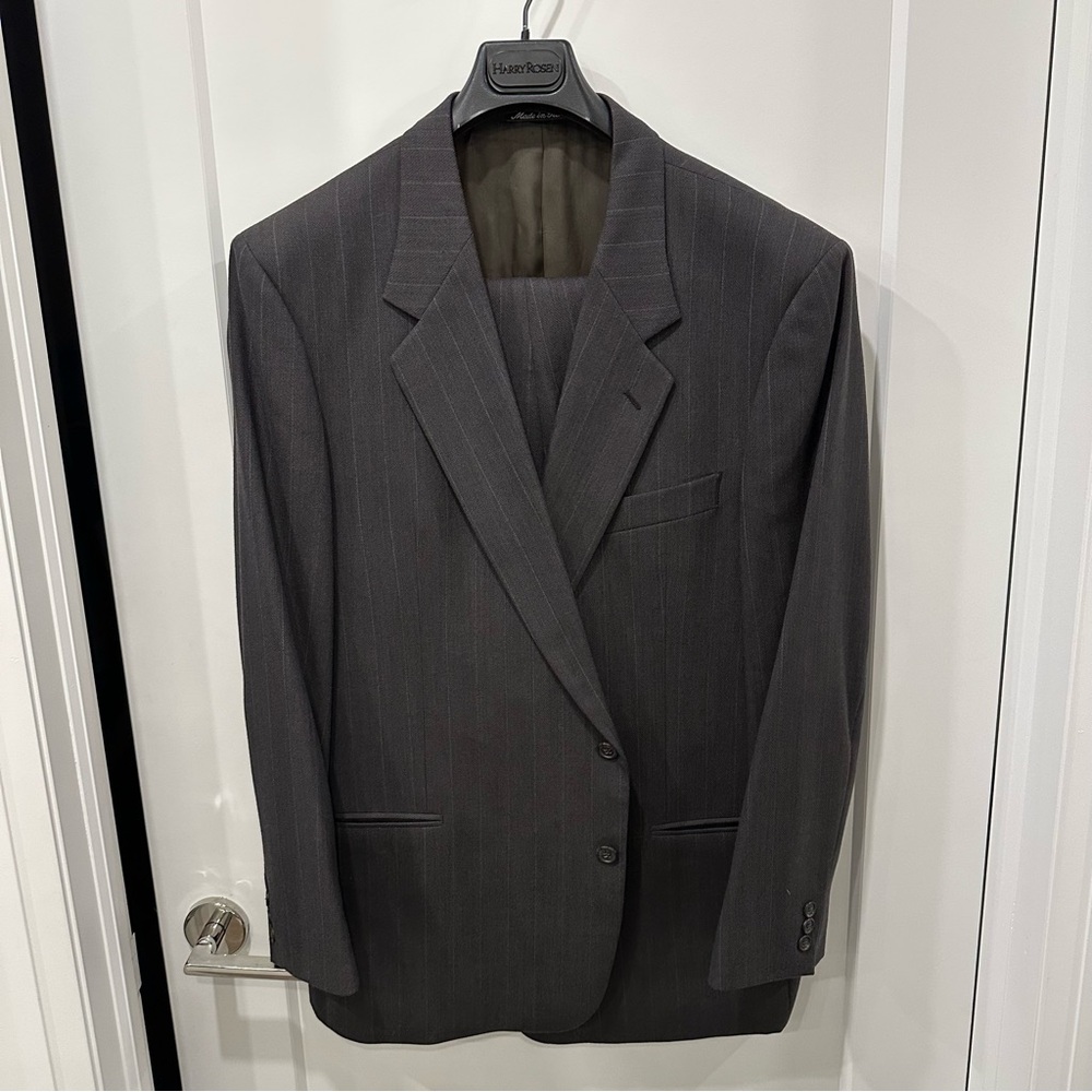 Valentino Charcoal Pinstripe Suit Jacket